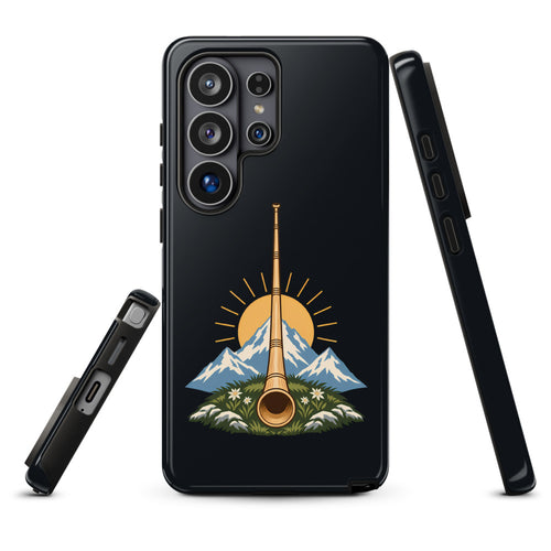 Alphorn bei Sonnenaufgang Handyhülle Samsung – Hülle