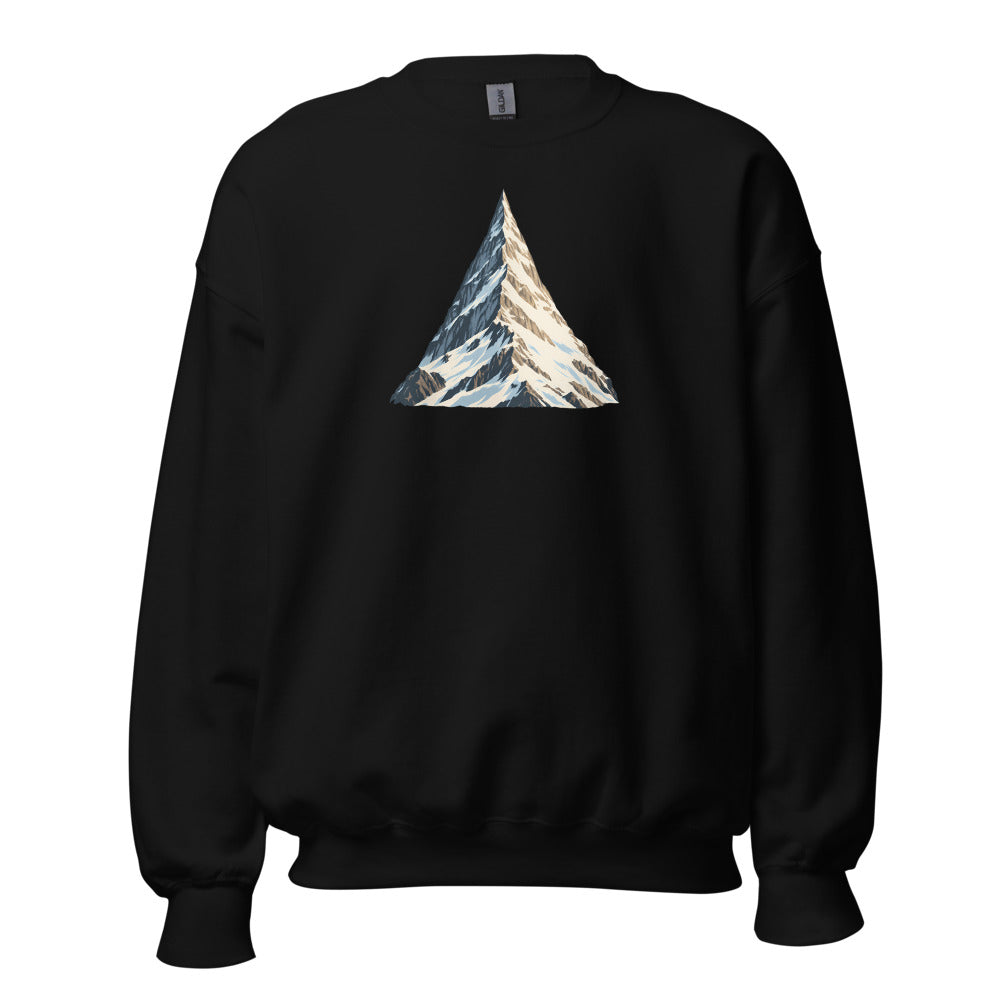 Obergabelhorn Pyramide Sweatshirt – Schwarz