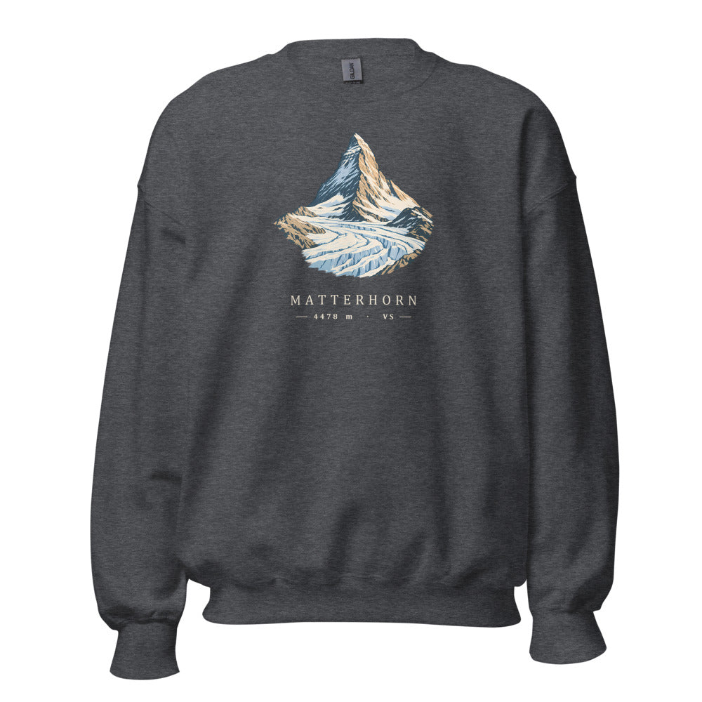 Matterhorn Gornergrat Sweatshirt – Dunkelgrau meliert