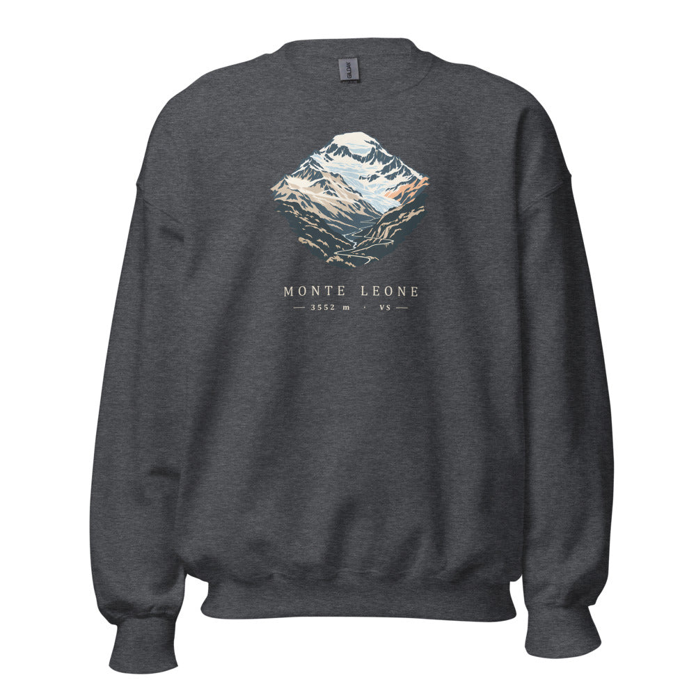 Monte Leone Simplon Sweatshirt – Dunkelgrau meliert