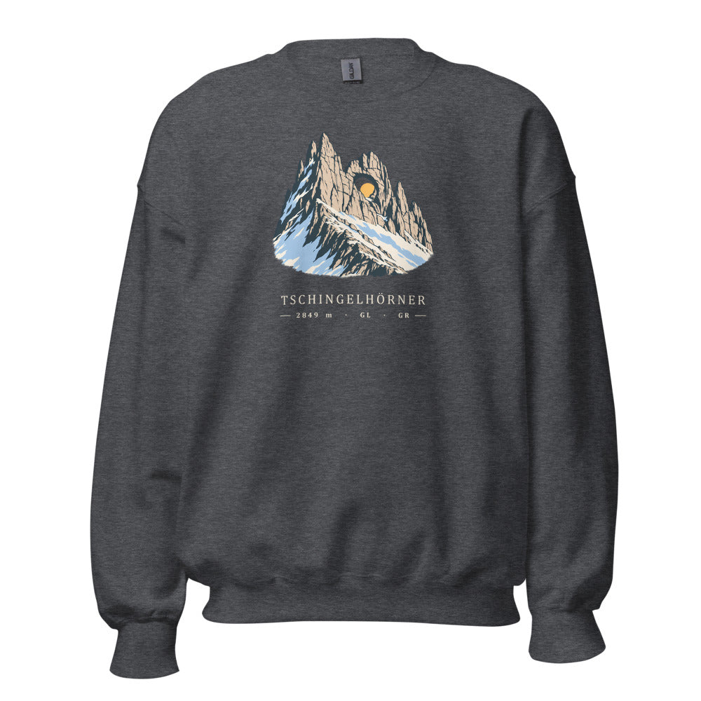 Tschingelhörner Martinsloch Sweatshirt – Dunkelgrau meliert