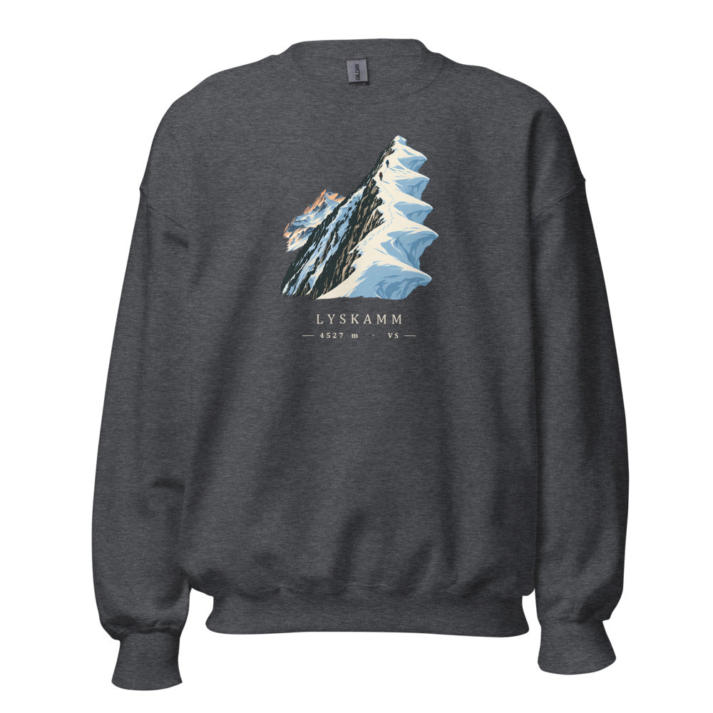 Lyskamm Wechtengrat Sweatshirt – Dunkelgrau meliert