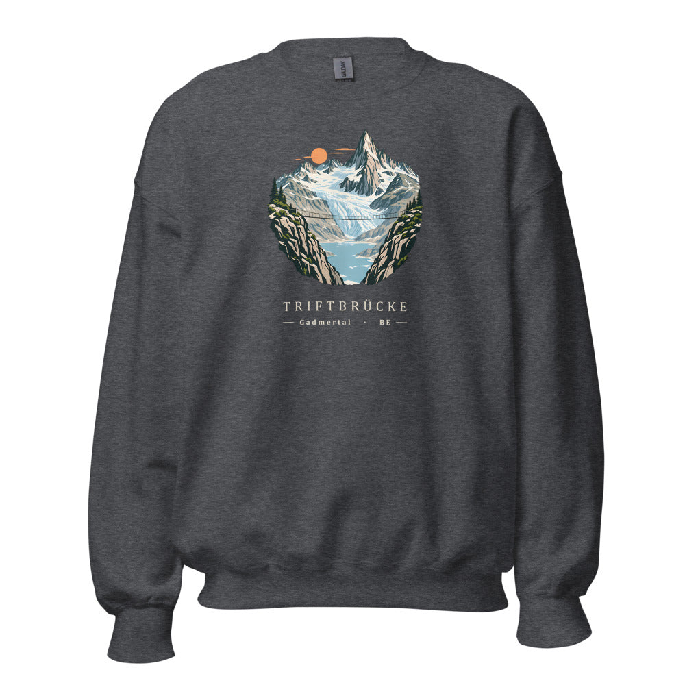 Trift Hängebrücke Sweatshirt – Dunkelgrau meliert