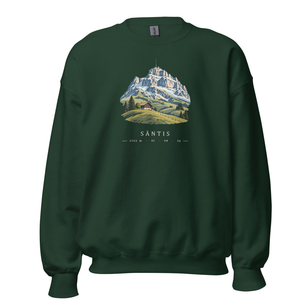 Säntis Appenzeller Hügel Sweatshirt – Waldgrün