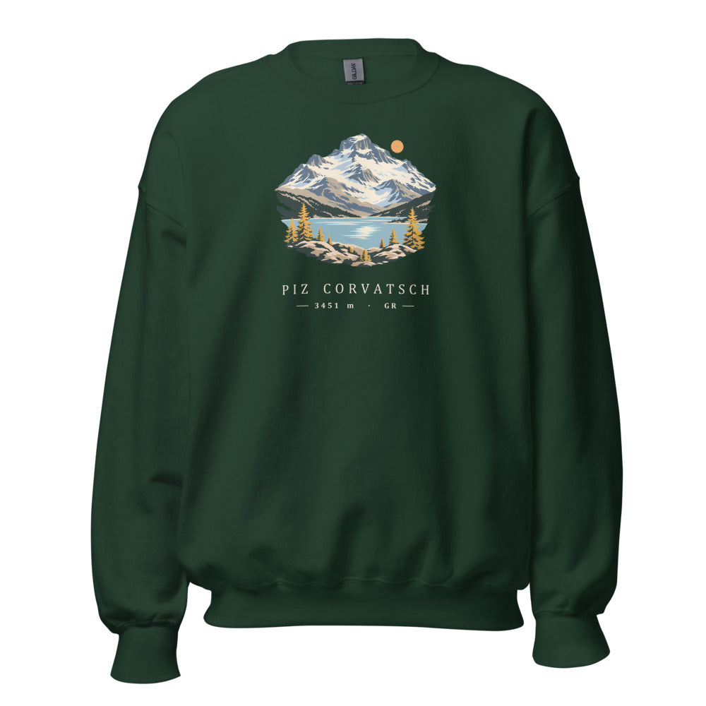 Piz Corvatsch Engadin Sweatshirt – Waldgrün