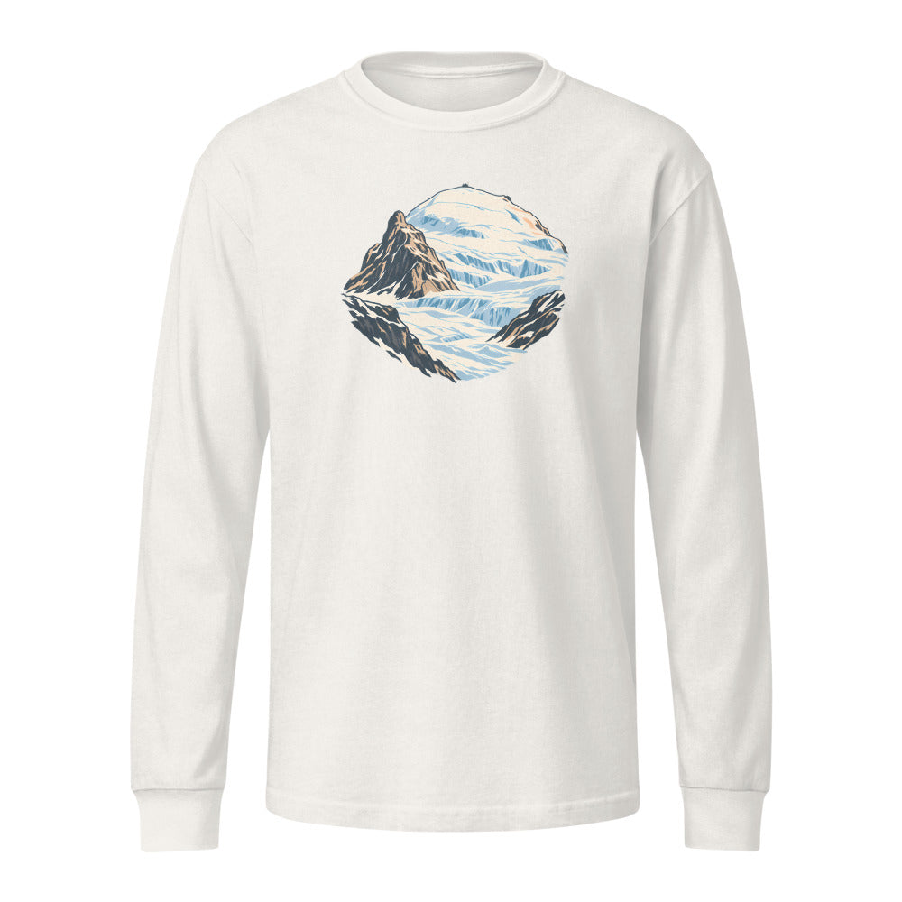 Klein Titlis Felsnase Heavyweight-Langarmshirt – Vintage-Weiss
