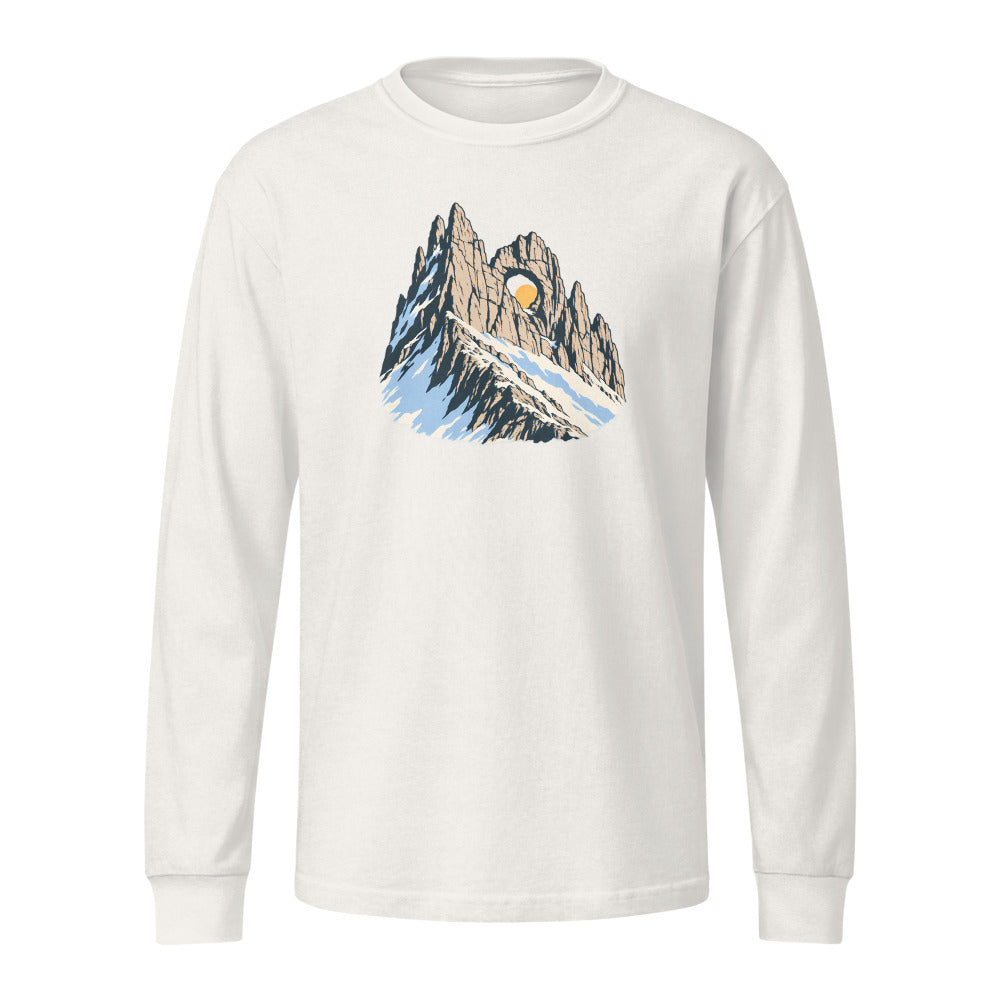 Tschingelhörner Martinsloch Heavyweight-Langarmshirt – Vintage-Weiss