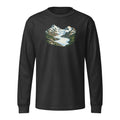 Piz Morteratsch Gletscherzunge Heavyweight-Langarmshirt – Schwarz gewaschen