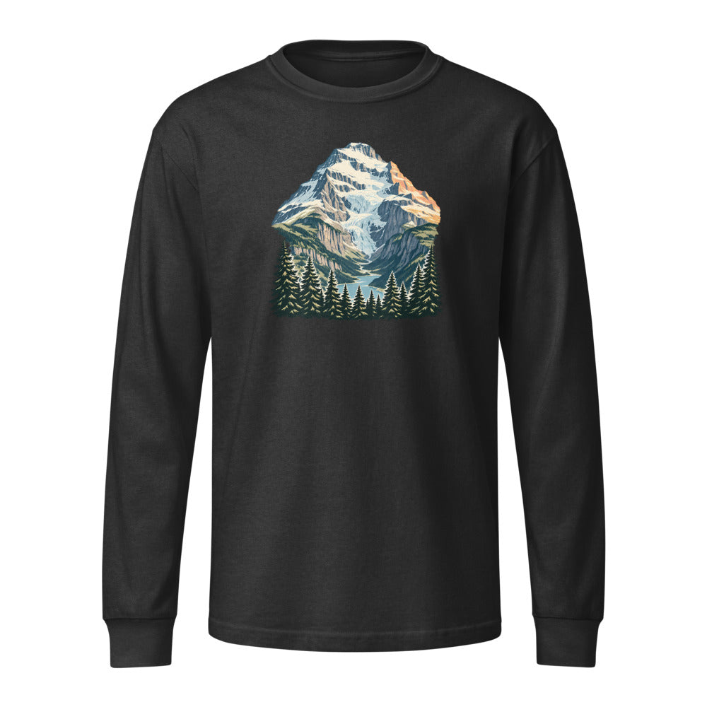 Doldenhorn Kandersteg Heavyweight-Langarmshirt – Schwarz gewaschen