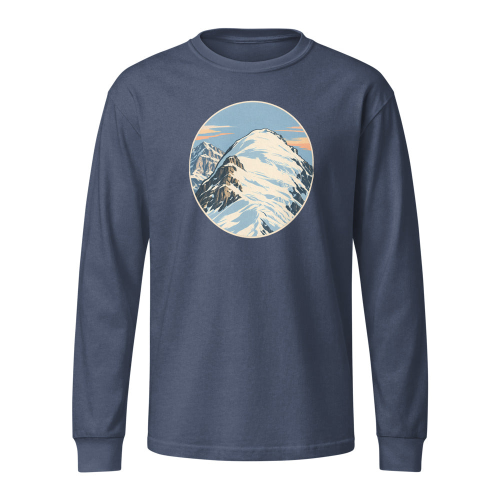 Mönch Nollen Heavyweight-Langarmshirt – Marineblau gewaschen
