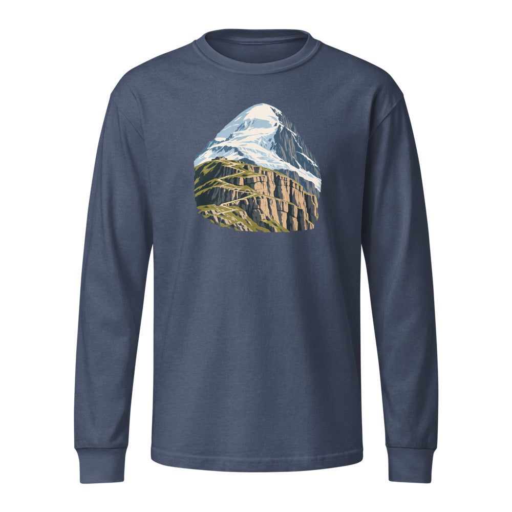 Balmhorn Gemmi Heavyweight-Langarmshirt – Marineblau gewaschen