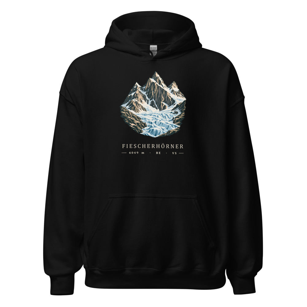 Fiescherhörner Eisbruch Hoodie – Schwarz