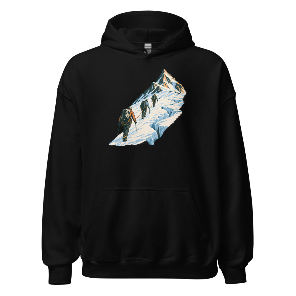 Gletscher Seilschaft Hoodie – Schwarz