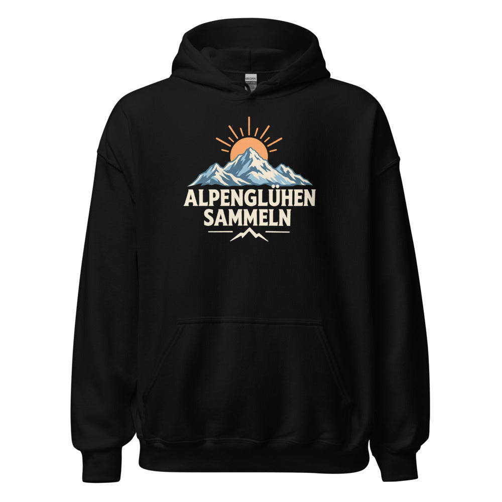 Alpenglühen sammeln Hoodie – Schwarz