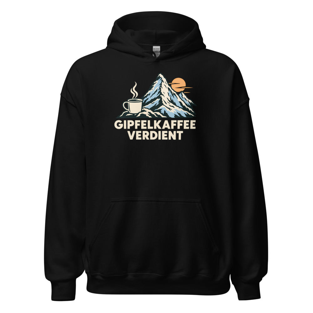 Gipfelkaffee verdient Hoodie – Schwarz