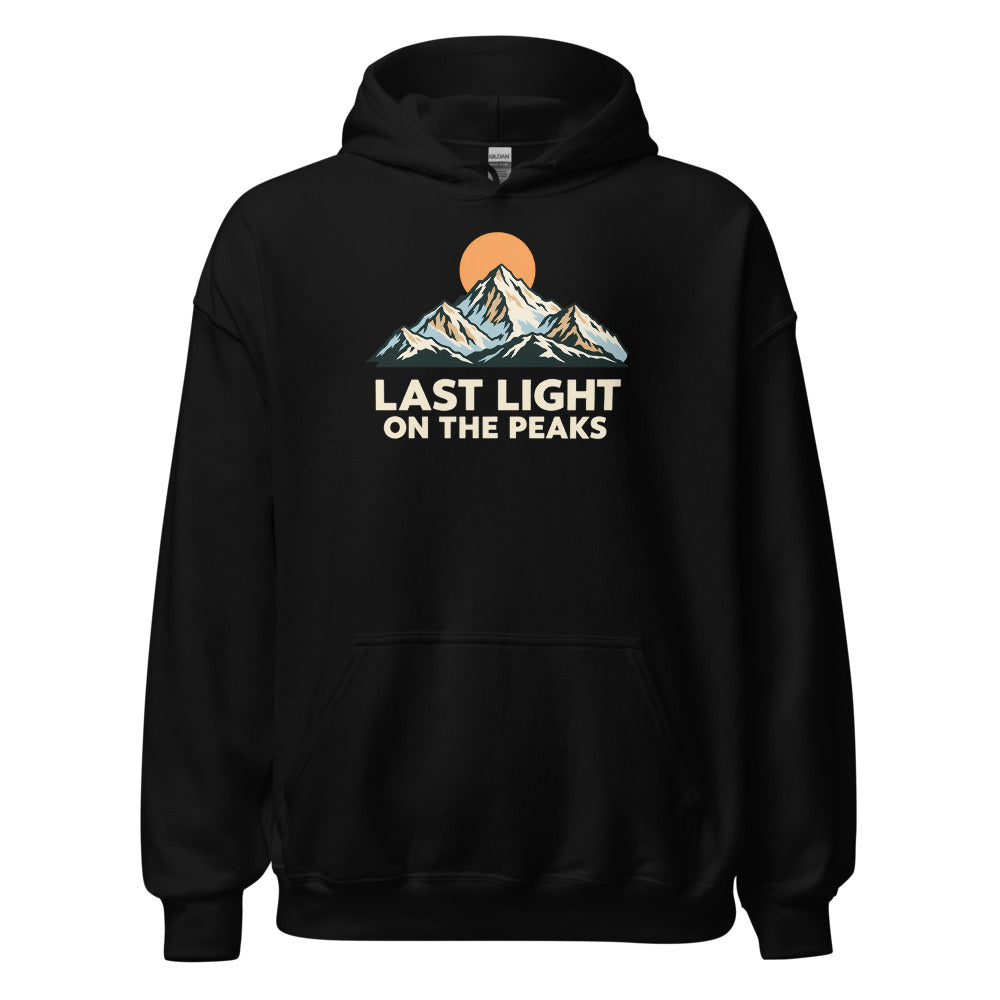 Last Light on the Peaks Hoodie – Schwarz