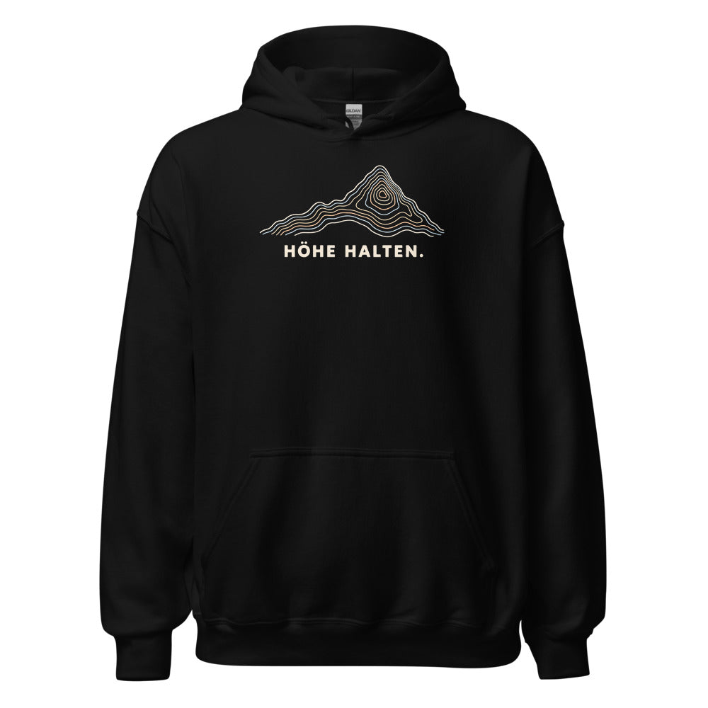 Höhe halten Hoodie – Schwarz