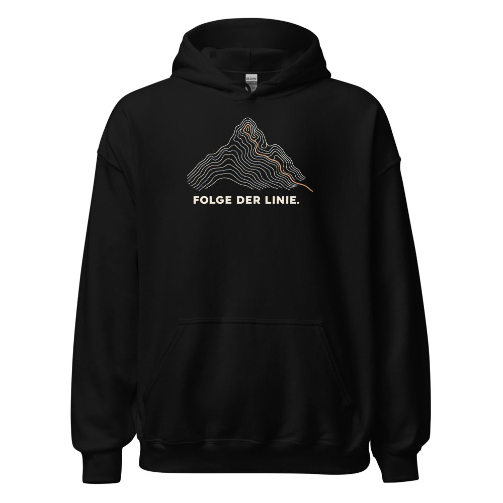 Folge der Linie Hoodie – Schwarz