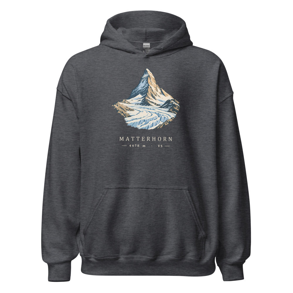 Matterhorn Gornergrat Hoodie – Dunkelgrau meliert