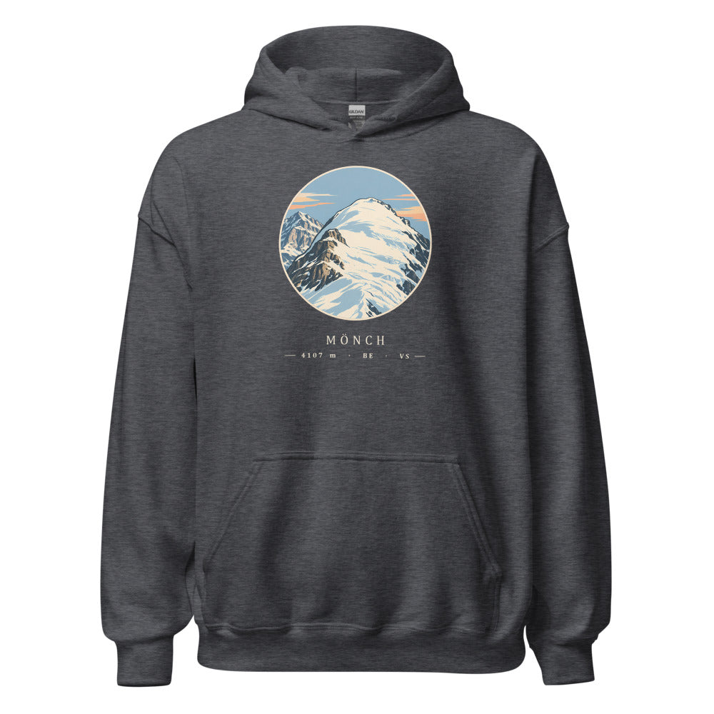 Mönch Nollen Hoodie – Dunkelgrau meliert