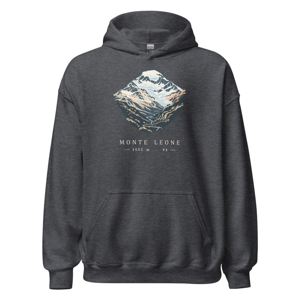 Monte Leone Simplon Hoodie – Dunkelgrau meliert