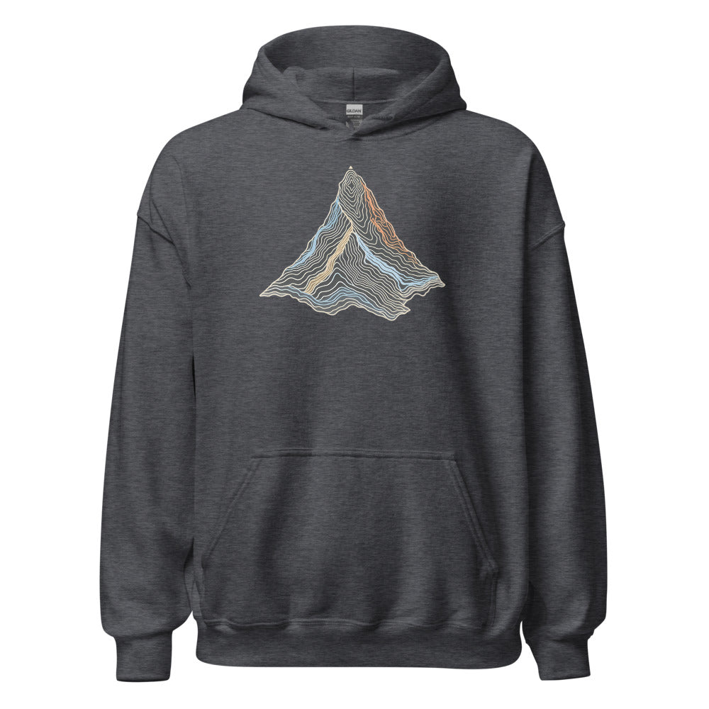 Topo Matterhorn Hoodie – Dunkelgrau meliert