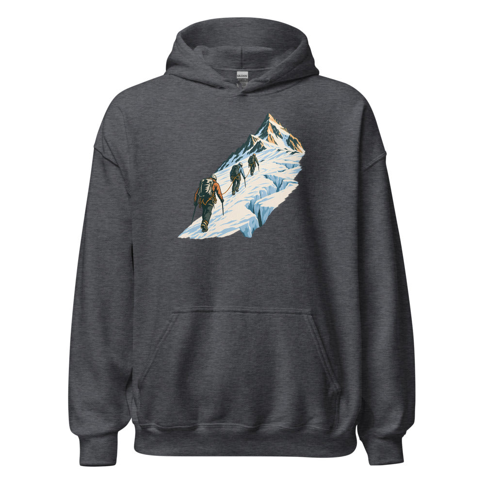 Gletscher Seilschaft Hoodie – Dunkelgrau meliert