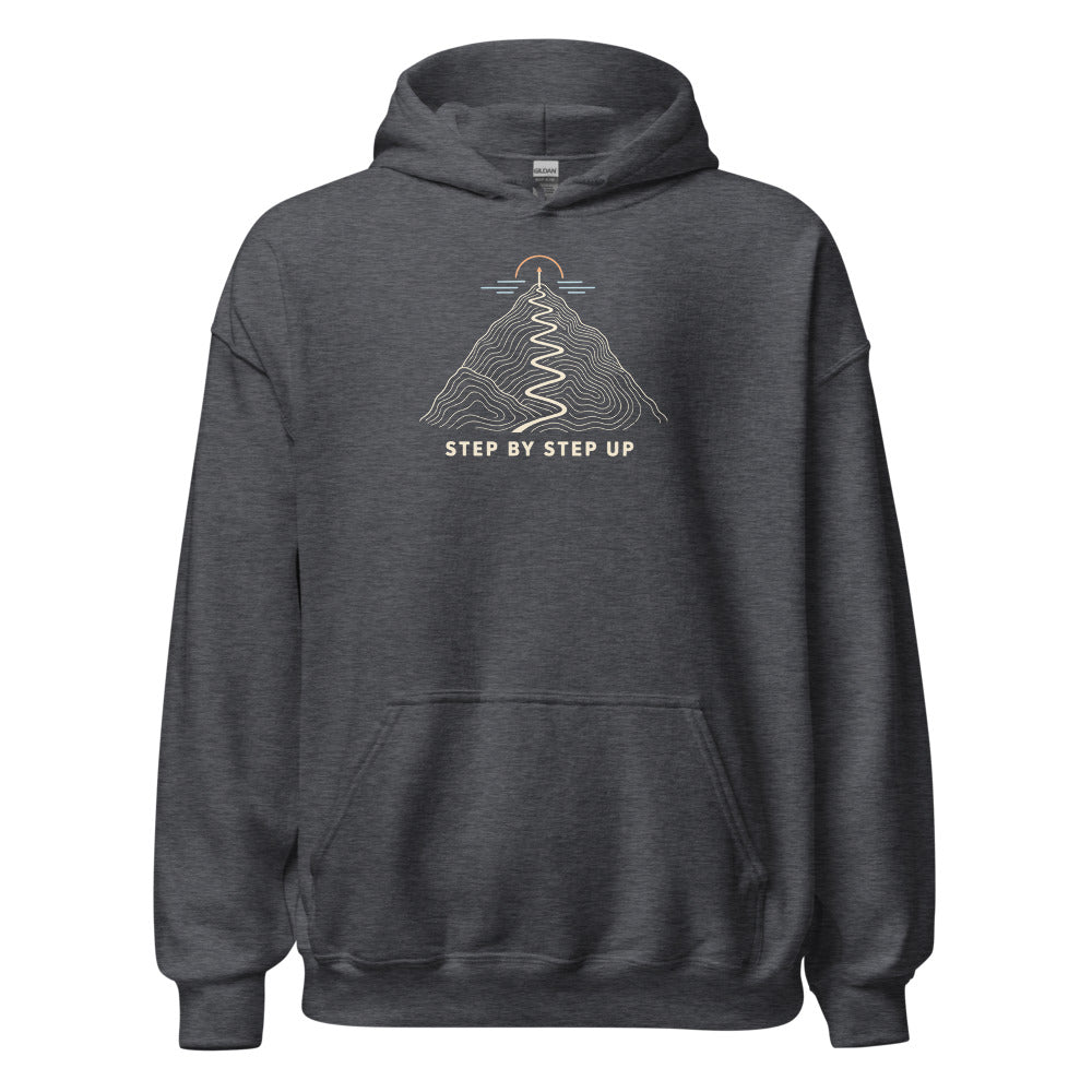 Step by Step Up Hoodie – Dunkelgrau meliert
