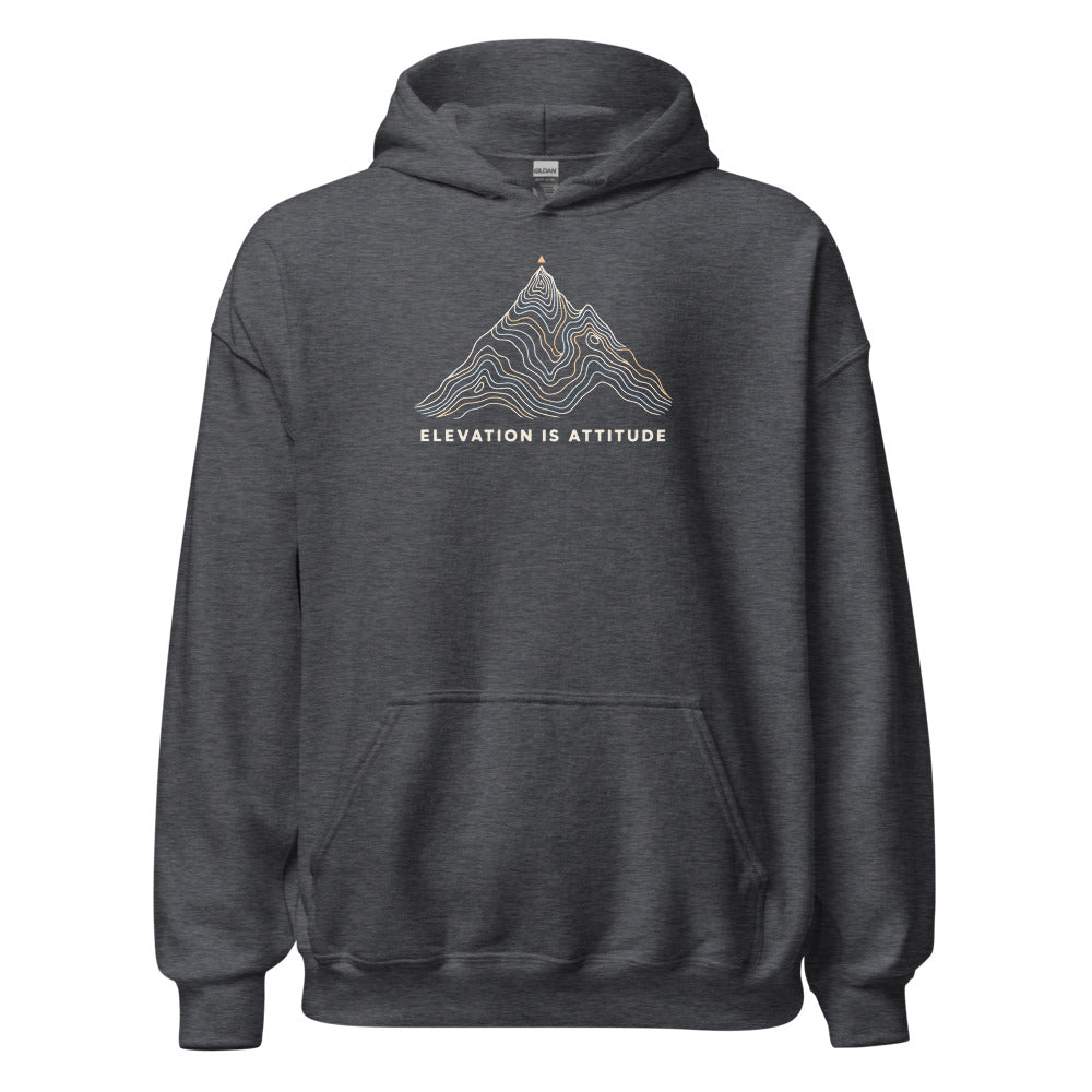 Elevation Is Attitude Hoodie – Dunkelgrau meliert