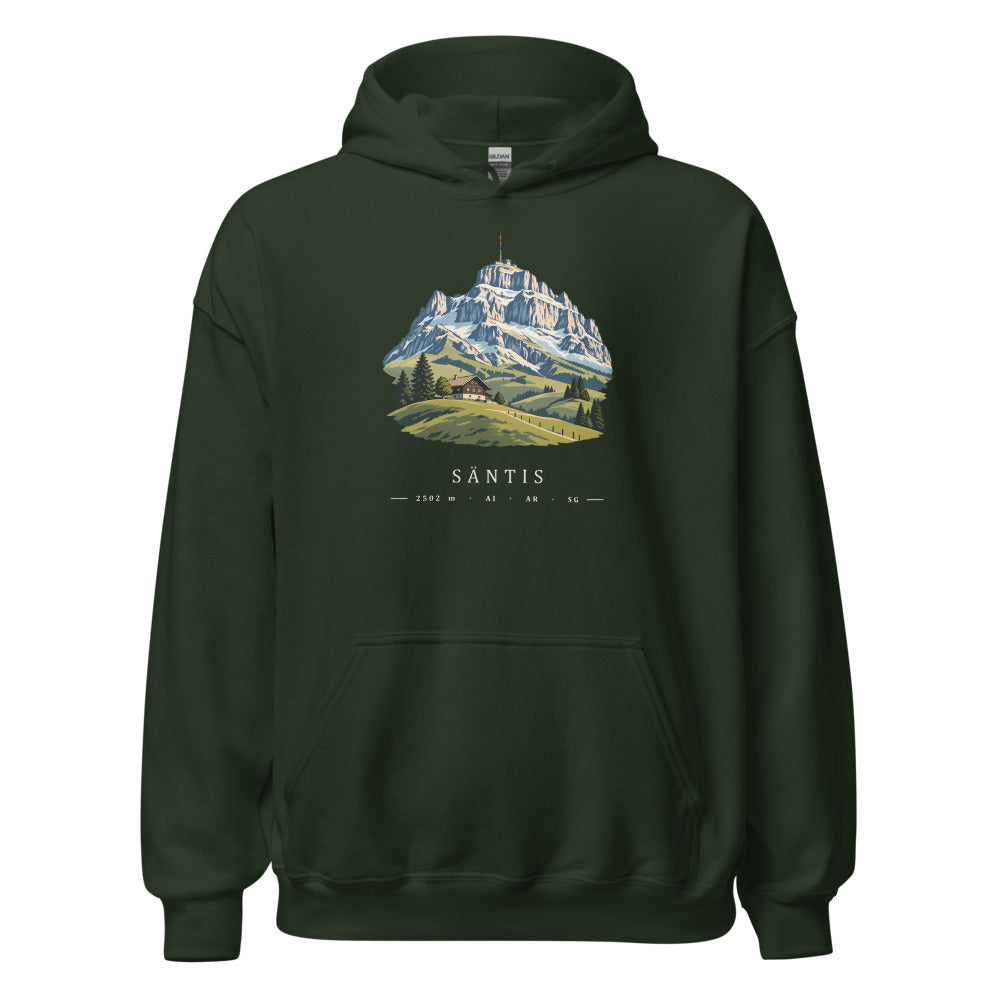 Säntis Appenzeller Hügel Hoodie – Waldgrün
