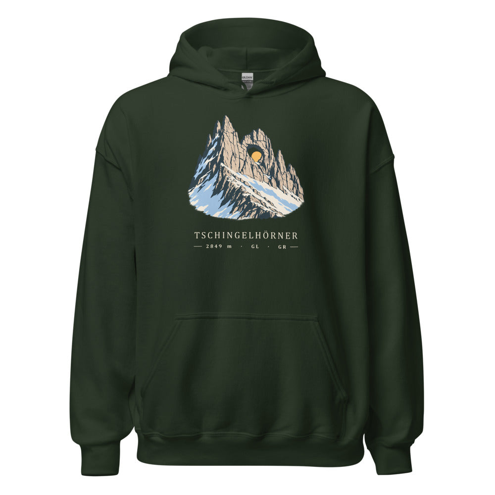 Tschingelhörner Martinsloch Hoodie – Waldgrün