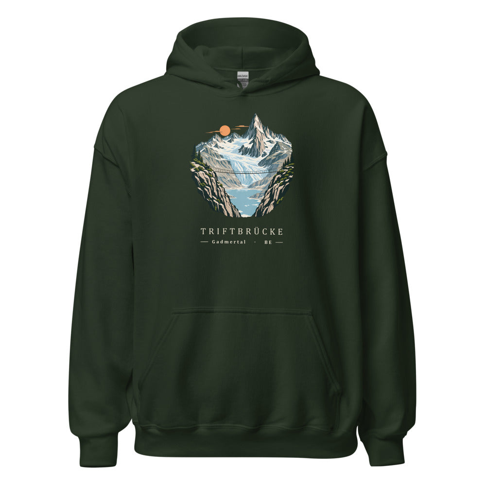 Trift Hängebrücke Hoodie – Waldgrün