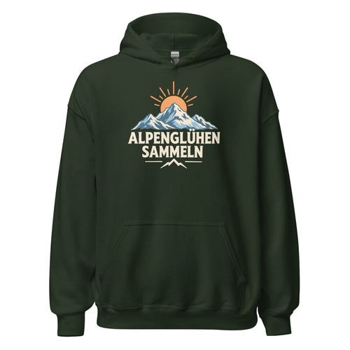 Alpenglühen sammeln Hoodie – Waldgrün