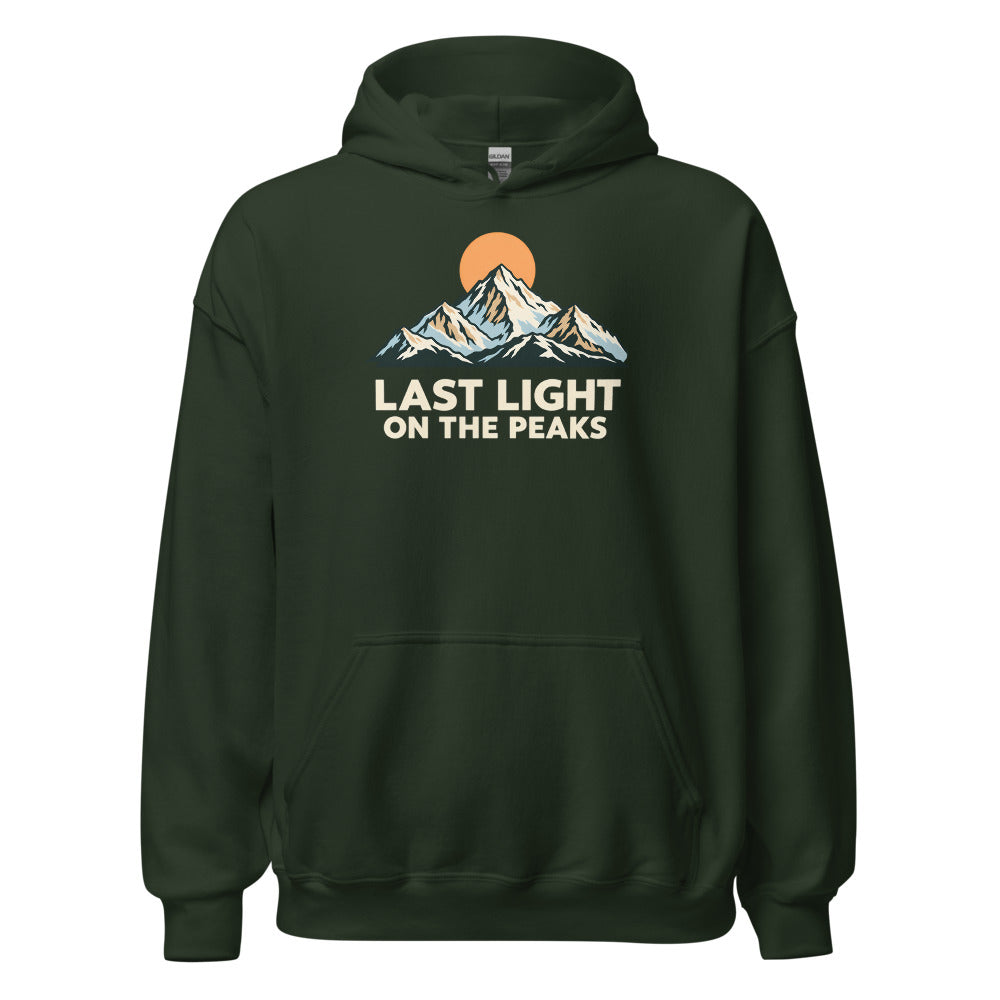 Last Light on the Peaks Hoodie – Waldgrün
