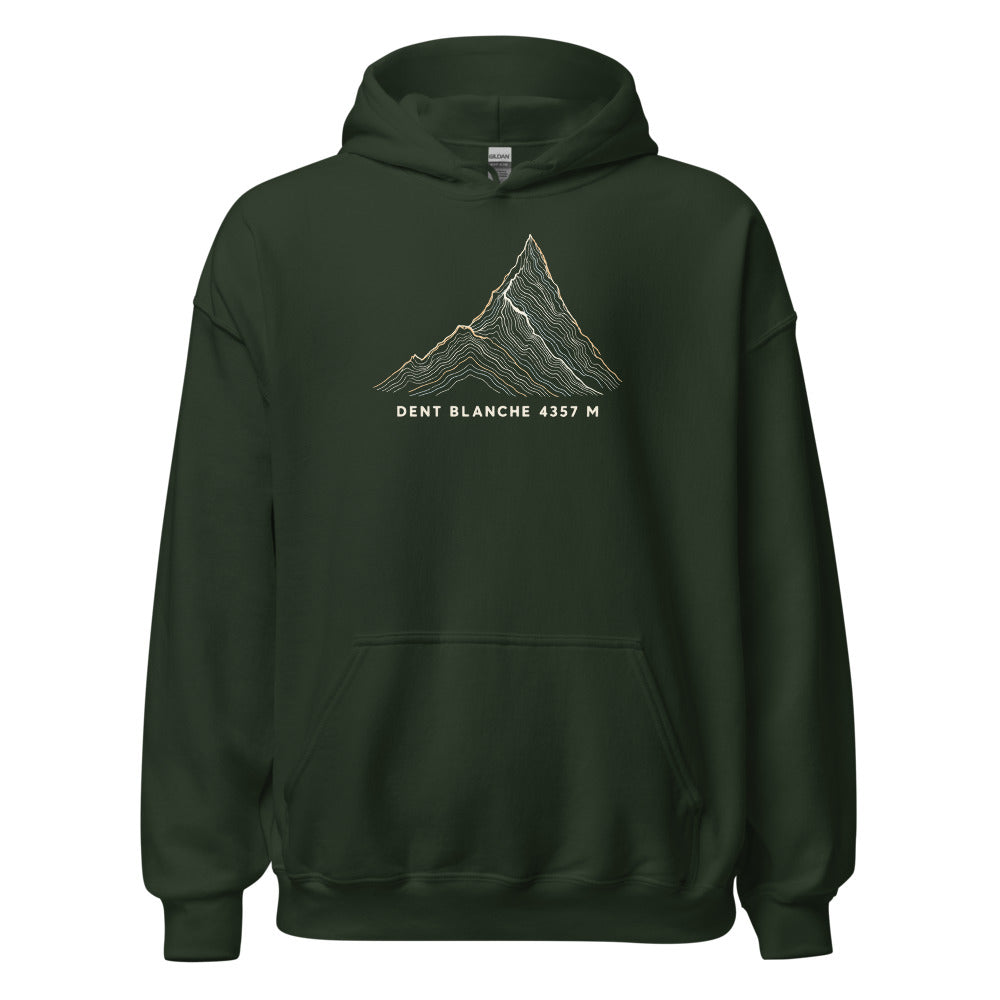 Dent Blanche Höhenlinien Hoodie – Waldgrün