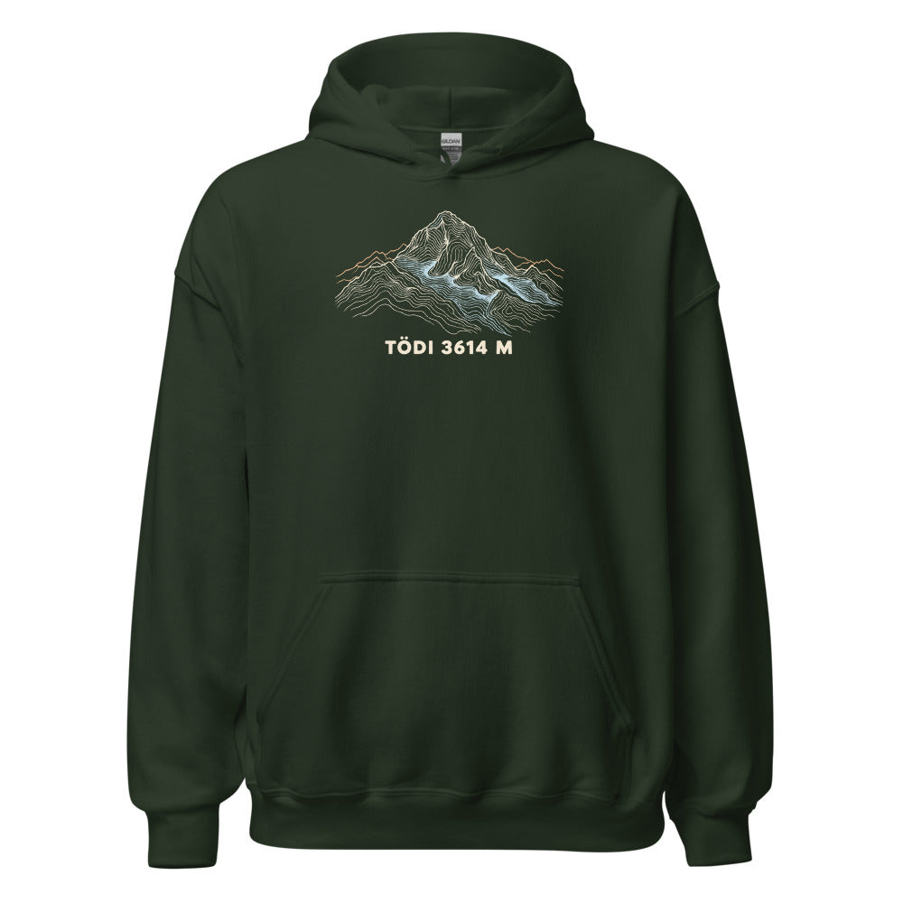 Tödi Höhenlinien Hoodie – Waldgrün