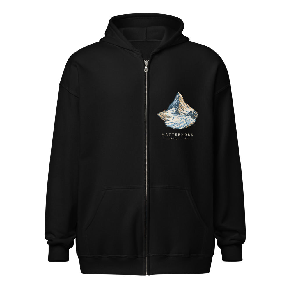 Matterhorn Gornergrat Zip-Hoodie – Schwarz