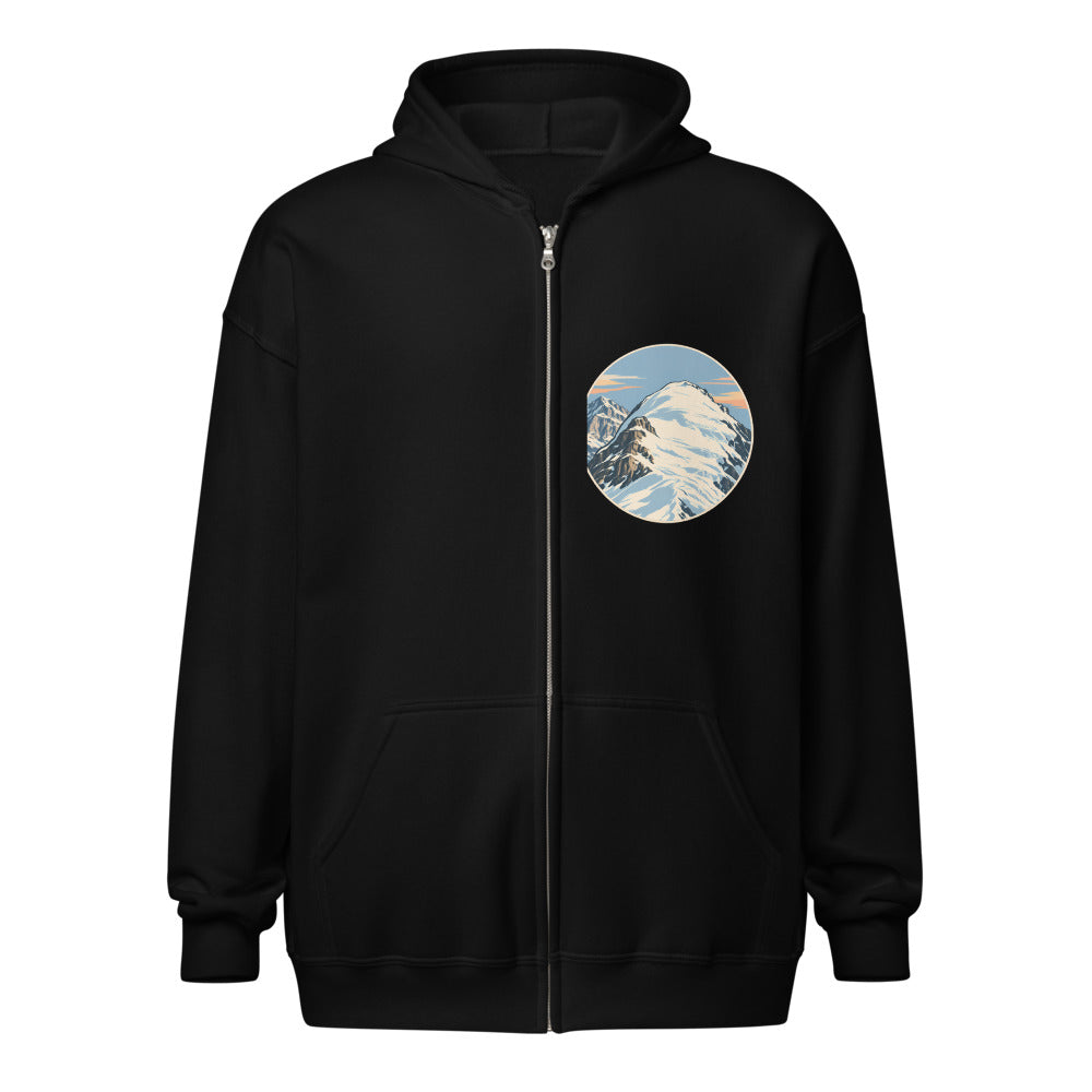Mönch Nollen Zip-Hoodie – Schwarz