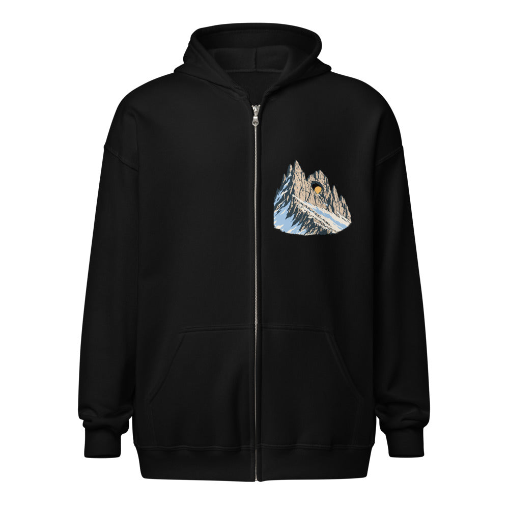 Tschingelhörner Martinsloch Zip-Hoodie – Schwarz