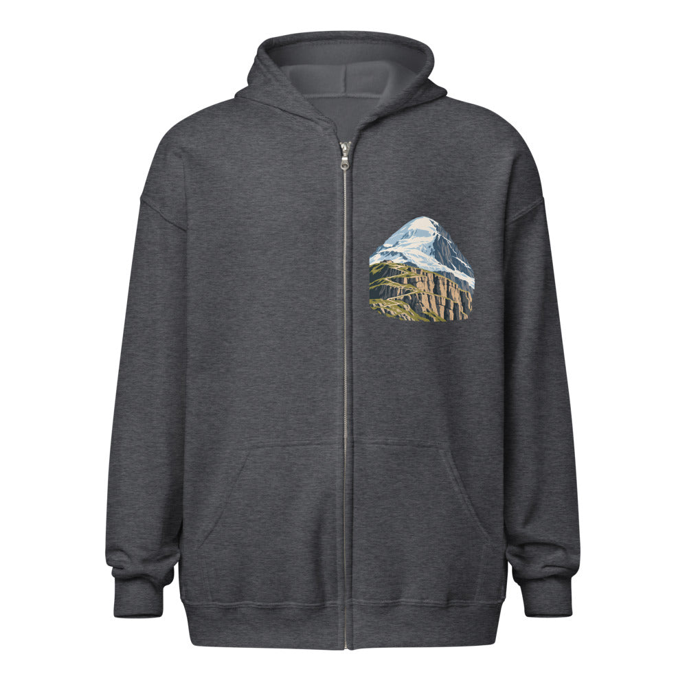 Balmhorn Gemmi Zip-Hoodie – Dunkelgrau meliert