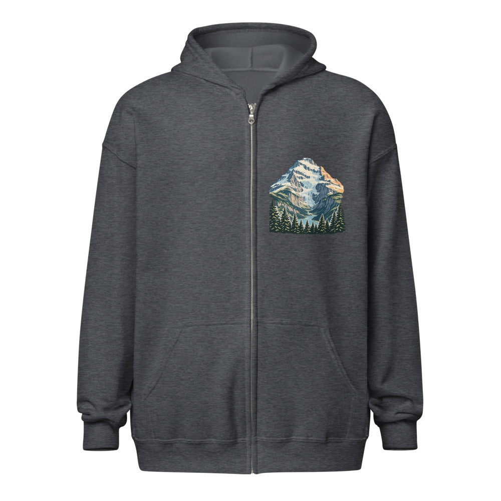 Doldenhorn Kandersteg Zip-Hoodie – Dunkelgrau meliert