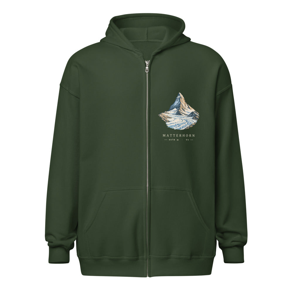 Matterhorn Gornergrat Zip-Hoodie – Waldgrün