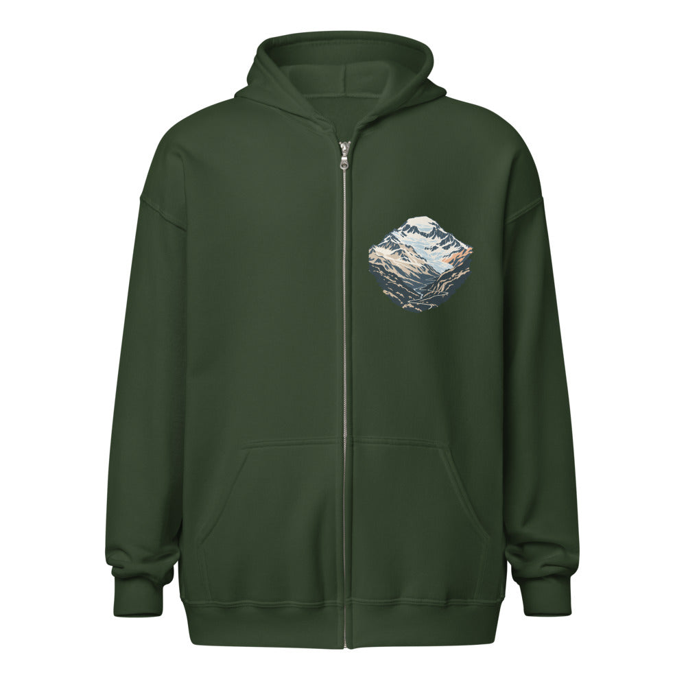 Monte Leone Simplon Zip-Hoodie – Waldgrün