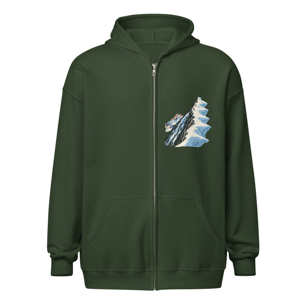 Lyskamm Wechtengrat Zip-Hoodie – Waldgrün
