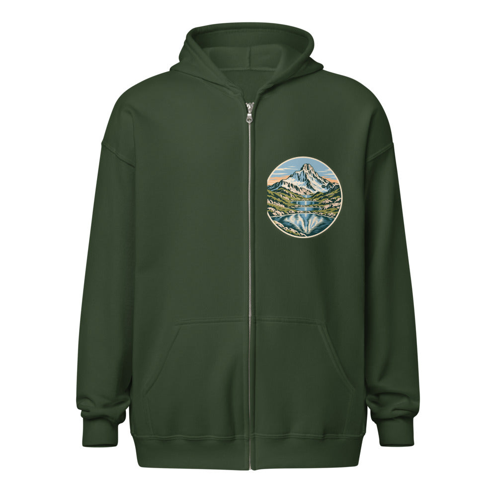 Pizol Bergseen Zip-Hoodie – Waldgrün
