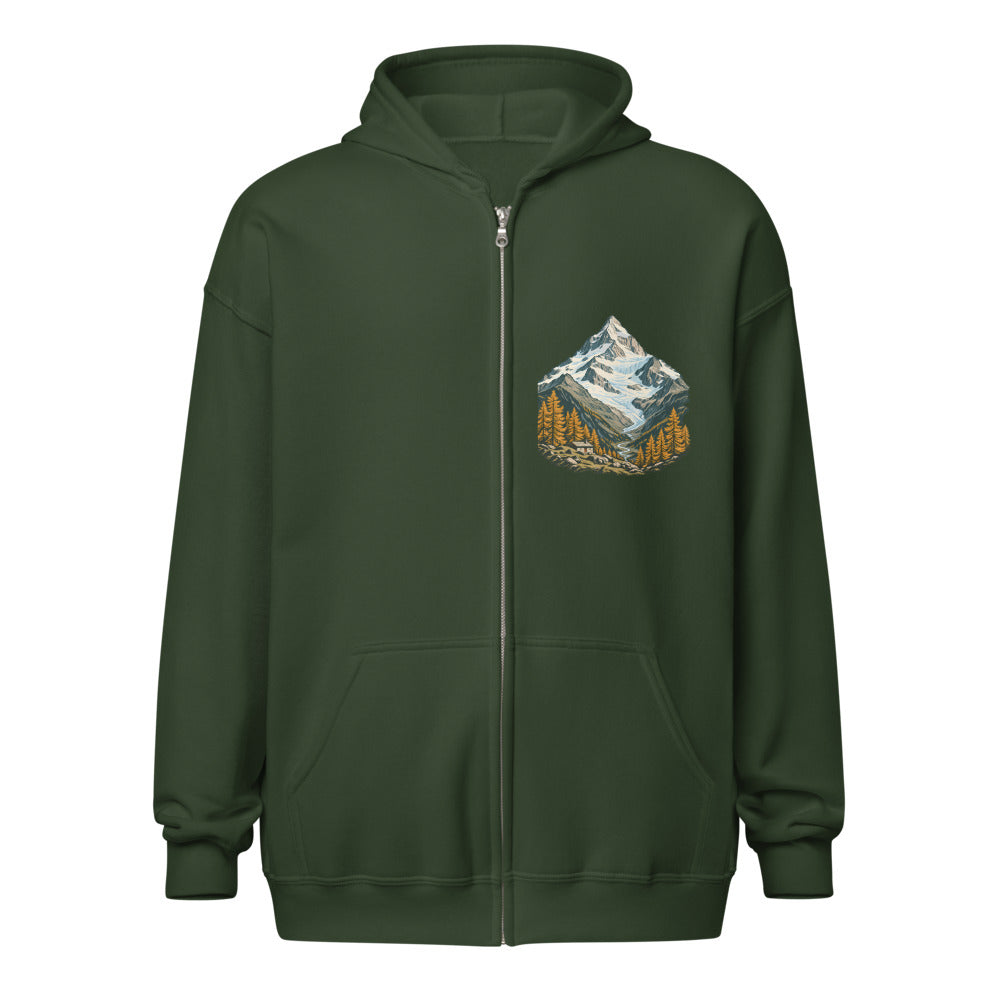 Mont Collon Arolla Zip-Hoodie – Waldgrün