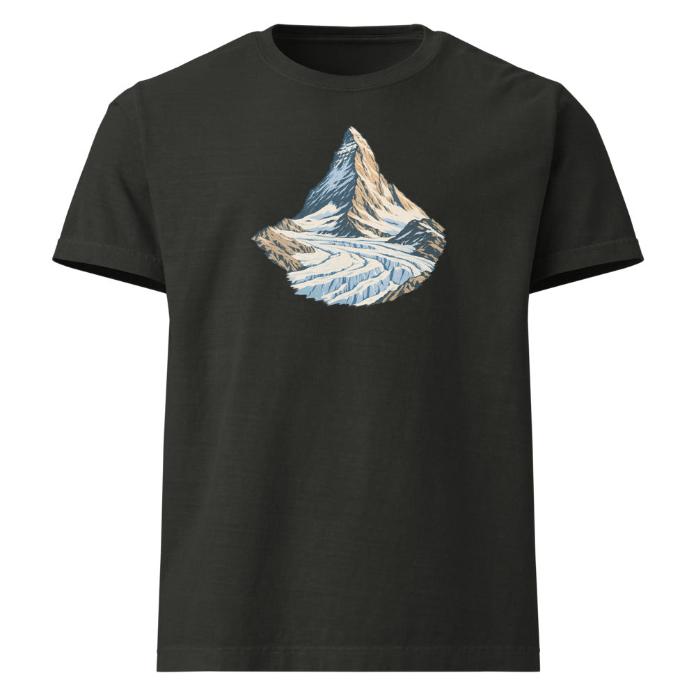 Matterhorn Gornergrat Heavyweight-T-Shirt – Schwarz gewaschen