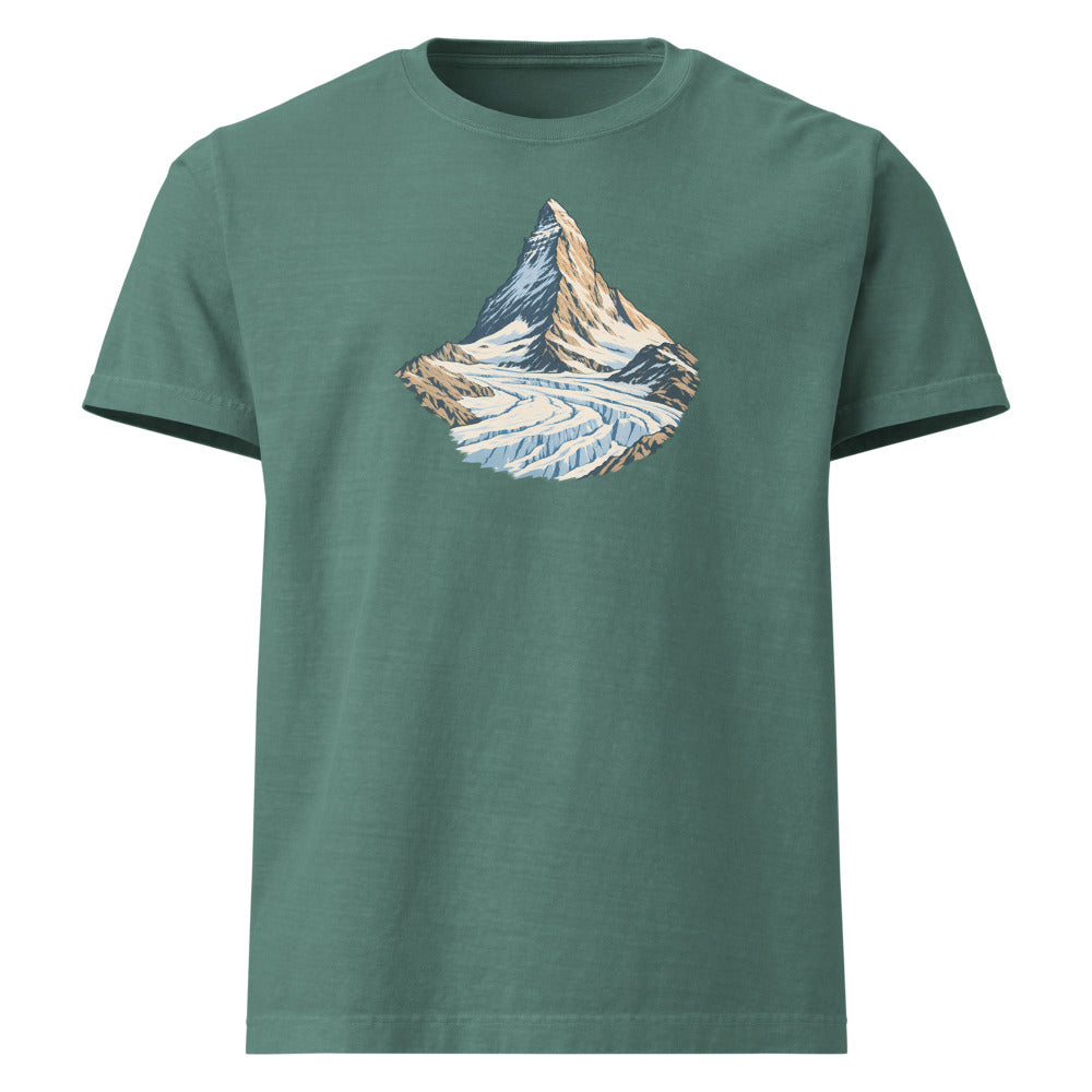Matterhorn Gornergrat Heavyweight-T-Shirt – Salbeigrün gewaschen