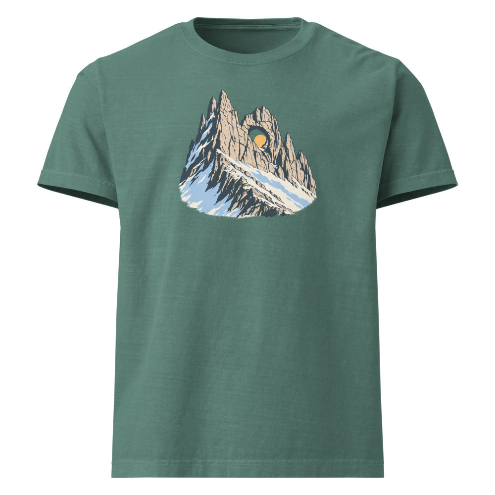 Tschingelhörner Martinsloch Heavyweight-T-Shirt – Salbeigrün gewaschen