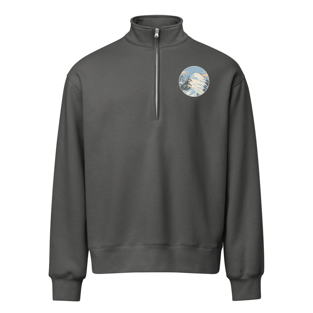 Mönch Nollen Half-Zip-Pullover – Asphalt